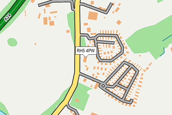 RH5 4PW map - OS OpenMap – Local (Ordnance Survey)