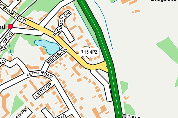 RH5 4PZ map - OS OpenMap – Local (Ordnance Survey)