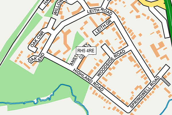 RH5 4RE map - OS OpenMap – Local (Ordnance Survey)