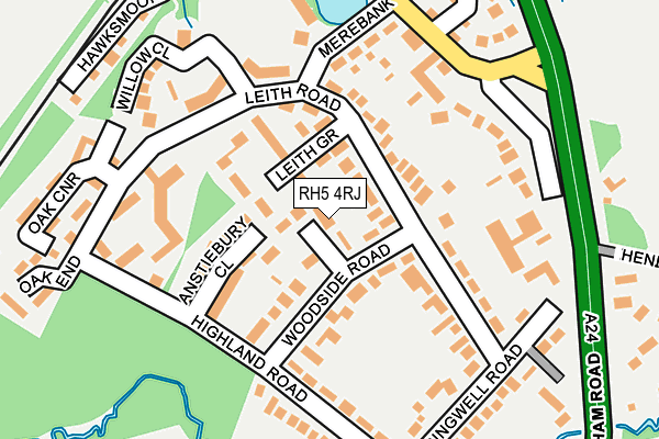 RH5 4RJ map - OS OpenMap – Local (Ordnance Survey)