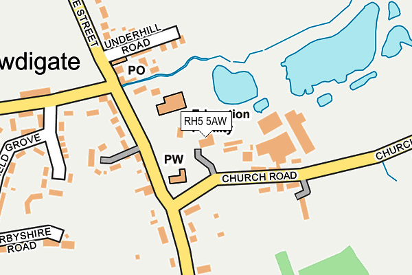 RH5 5AW map - OS OpenMap – Local (Ordnance Survey)