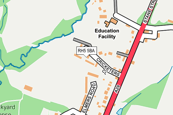 RH5 5BA map - OS OpenMap – Local (Ordnance Survey)
