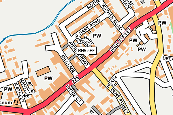 RH5 5FF map - OS OpenMap – Local (Ordnance Survey)