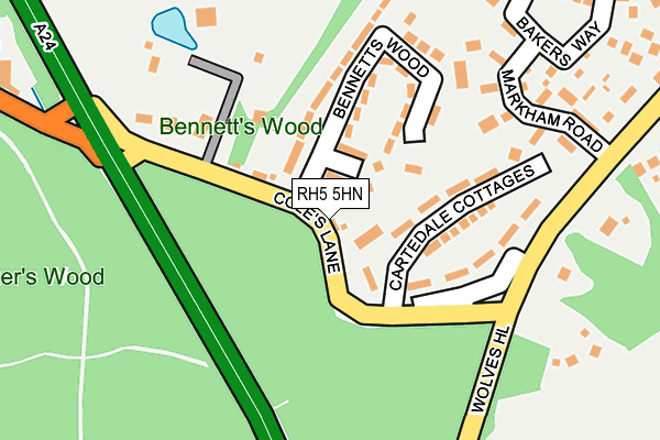 RH5 5HN map - OS OpenMap – Local (Ordnance Survey)
