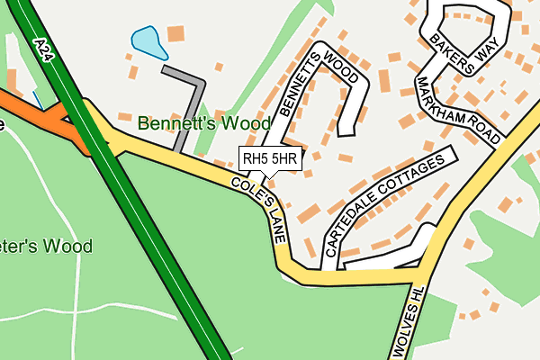 RH5 5HR map - OS OpenMap – Local (Ordnance Survey)