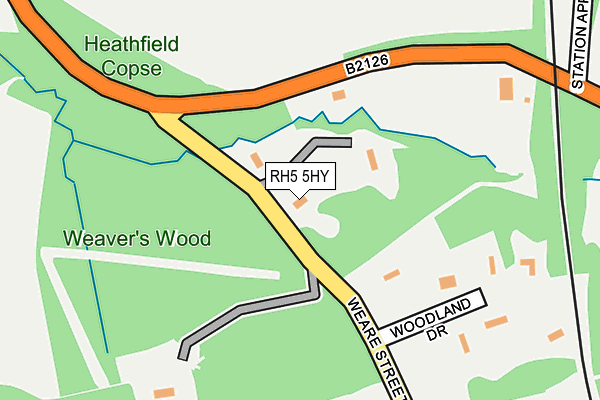 RH5 5HY map - OS OpenMap – Local (Ordnance Survey)