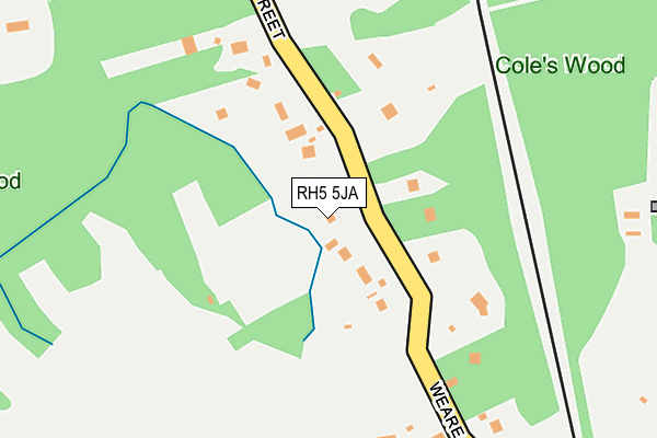 RH5 5JA map - OS OpenMap – Local (Ordnance Survey)