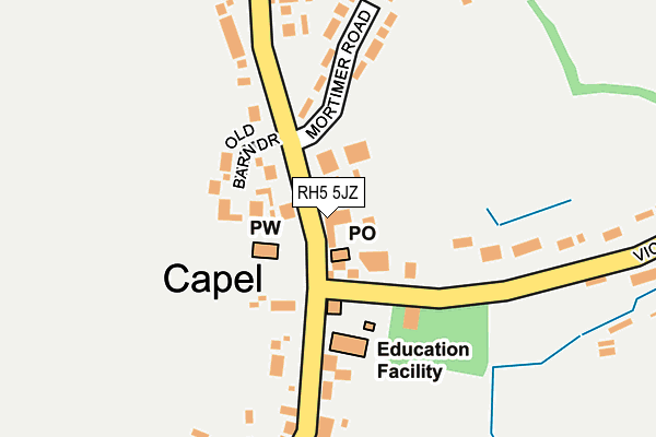 RH5 5JZ map - OS OpenMap – Local (Ordnance Survey)