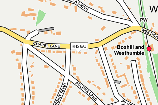 RH5 6AJ map - OS OpenMap – Local (Ordnance Survey)