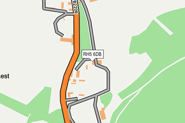 RH5 6DB map - OS OpenMap – Local (Ordnance Survey)
