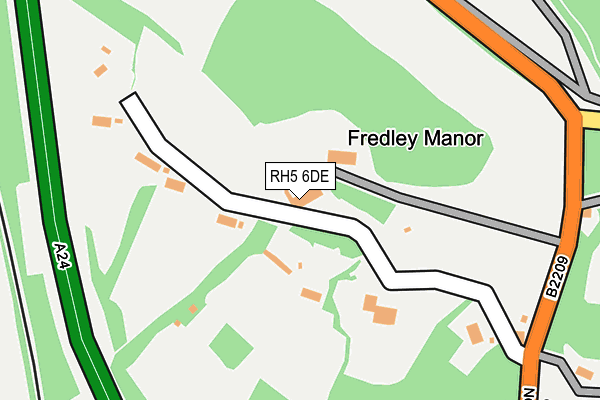 RH5 6DE map - OS OpenMap – Local (Ordnance Survey)