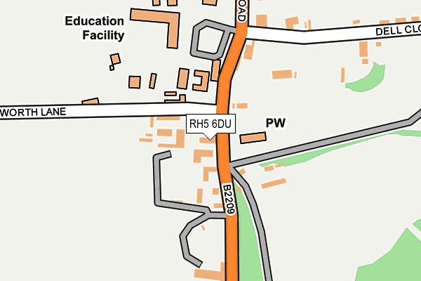 RH5 6DU map - OS OpenMap – Local (Ordnance Survey)