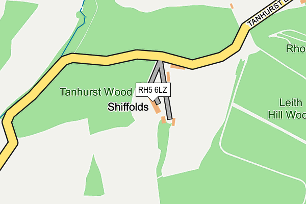 RH5 6LZ map - OS OpenMap – Local (Ordnance Survey)