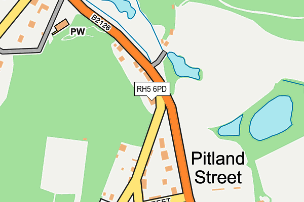 RH5 6PD map - OS OpenMap – Local (Ordnance Survey)