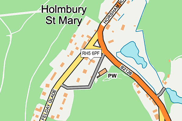 RH5 6PF map - OS OpenMap – Local (Ordnance Survey)