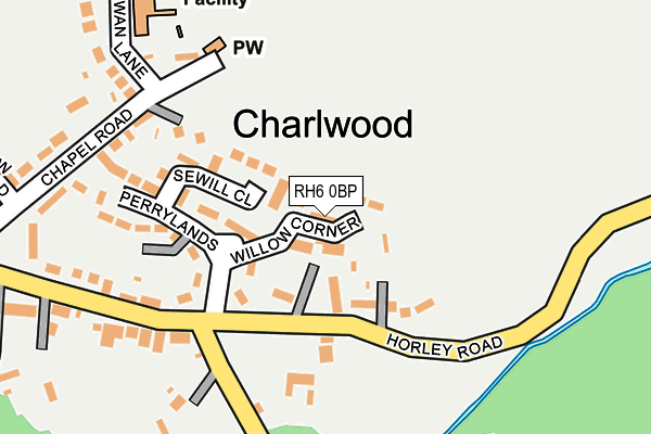 RH6 0BP map - OS OpenMap – Local (Ordnance Survey)