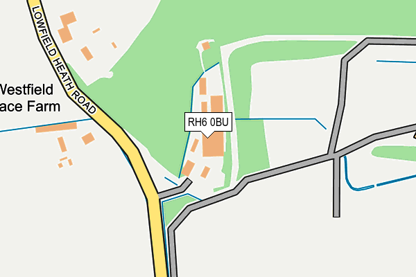 RH6 0BU map - OS OpenMap – Local (Ordnance Survey)