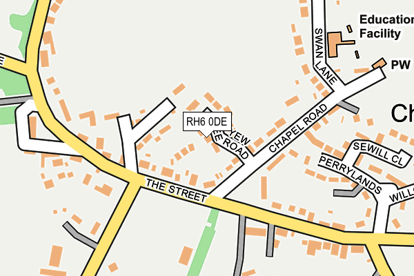 RH6 0DE map - OS OpenMap – Local (Ordnance Survey)