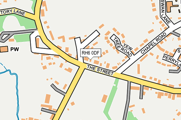 RH6 0DF map - OS OpenMap – Local (Ordnance Survey)