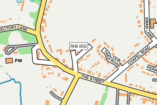 RH6 0DG map - OS OpenMap – Local (Ordnance Survey)