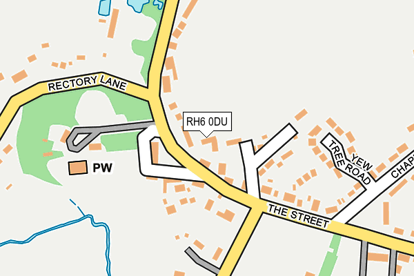 RH6 0DU map - OS OpenMap – Local (Ordnance Survey)