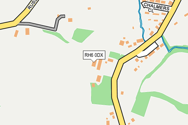 RH6 0DX map - OS OpenMap – Local (Ordnance Survey)