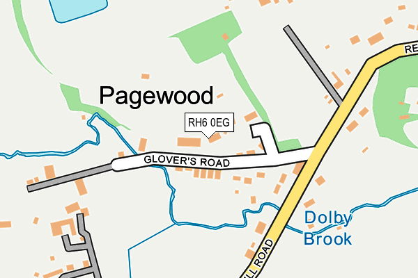 RH6 0EG map - OS OpenMap – Local (Ordnance Survey)