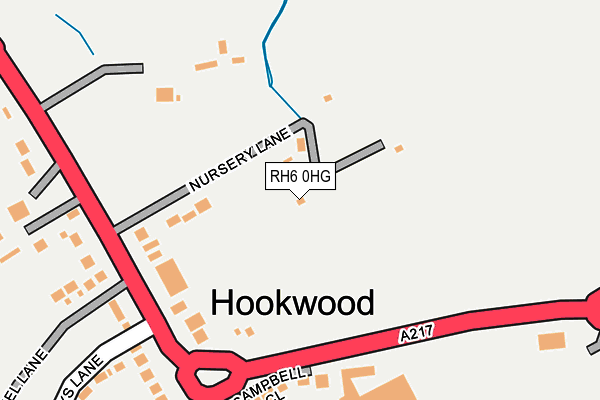 RH6 0HG map - OS OpenMap – Local (Ordnance Survey)