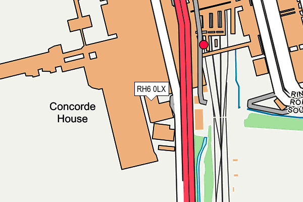 RH6 0LX map - OS OpenMap – Local (Ordnance Survey)