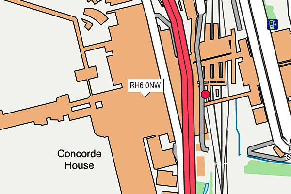 RH6 0NW map - OS OpenMap – Local (Ordnance Survey)