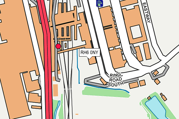 RH6 0NY map - OS OpenMap – Local (Ordnance Survey)