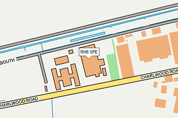 RH6 0PE map - OS OpenMap – Local (Ordnance Survey)