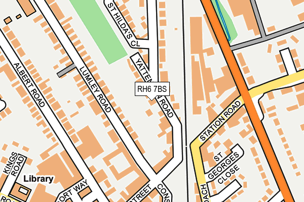 RH6 7BS map - OS OpenMap – Local (Ordnance Survey)