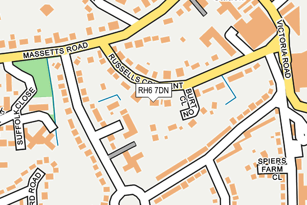 RH6 7DN map - OS OpenMap – Local (Ordnance Survey)