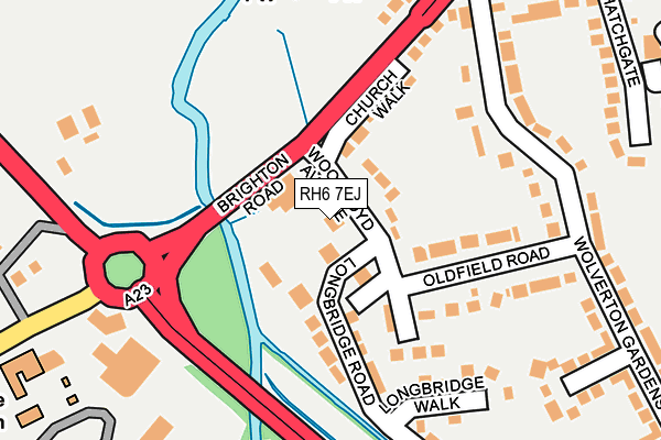 RH6 7EJ map - OS OpenMap – Local (Ordnance Survey)