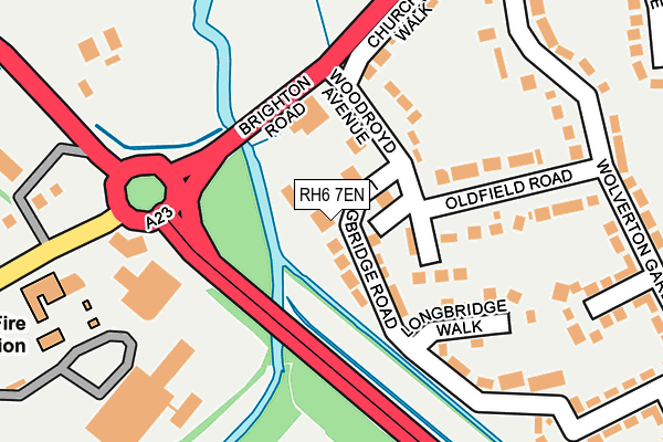 RH6 7EN map - OS OpenMap – Local (Ordnance Survey)