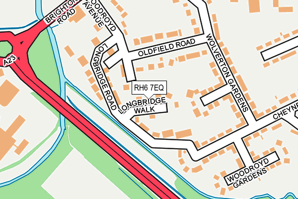 RH6 7EQ map - OS OpenMap – Local (Ordnance Survey)