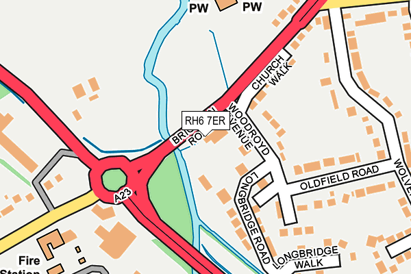 RH6 7ER map - OS OpenMap – Local (Ordnance Survey)