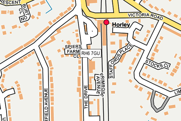 RH6 7GU map - OS OpenMap – Local (Ordnance Survey)