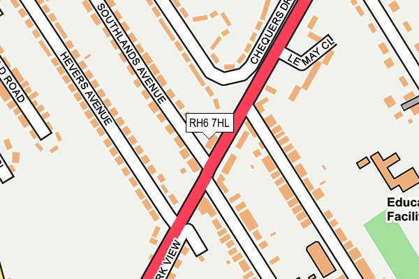 RH6 7HL map - OS OpenMap – Local (Ordnance Survey)