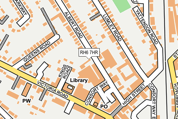 RH6 7HR map - OS OpenMap – Local (Ordnance Survey)