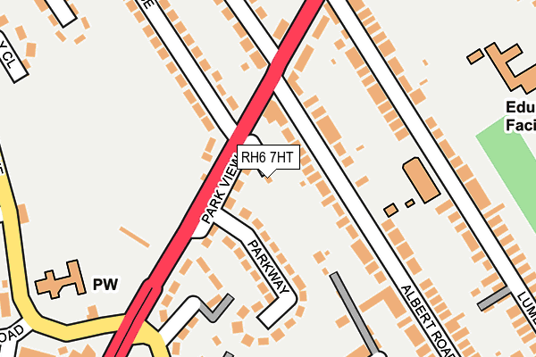 RH6 7HT map - OS OpenMap – Local (Ordnance Survey)