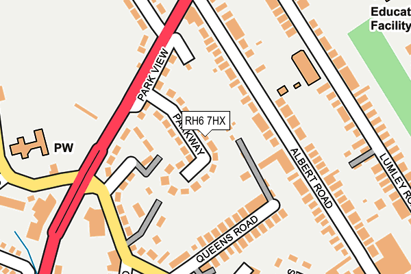 RH6 7HX map - OS OpenMap – Local (Ordnance Survey)