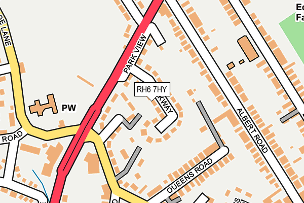 RH6 7HY map - OS OpenMap – Local (Ordnance Survey)