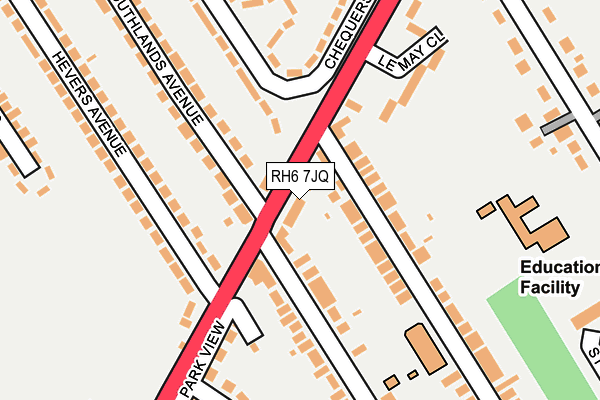 RH6 7JQ map - OS OpenMap – Local (Ordnance Survey)