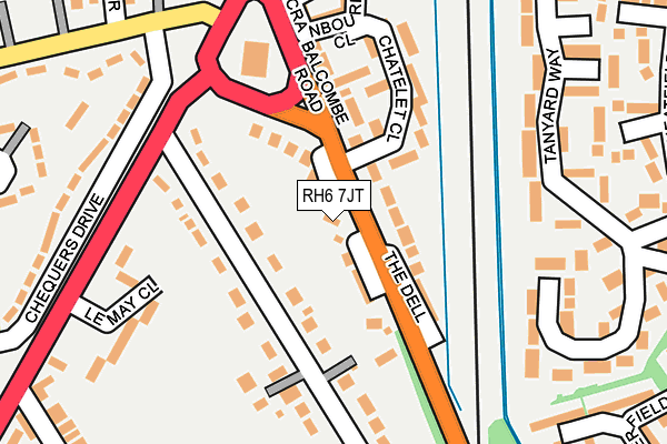 RH6 7JT map - OS OpenMap – Local (Ordnance Survey)