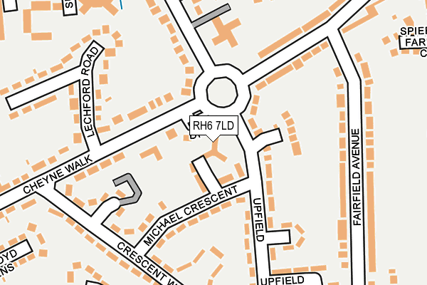 RH6 7LD map - OS OpenMap – Local (Ordnance Survey)