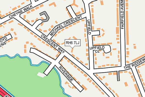 RH6 7LJ map - OS OpenMap – Local (Ordnance Survey)