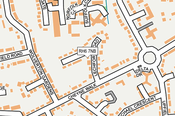 RH6 7NB map - OS OpenMap – Local (Ordnance Survey)
