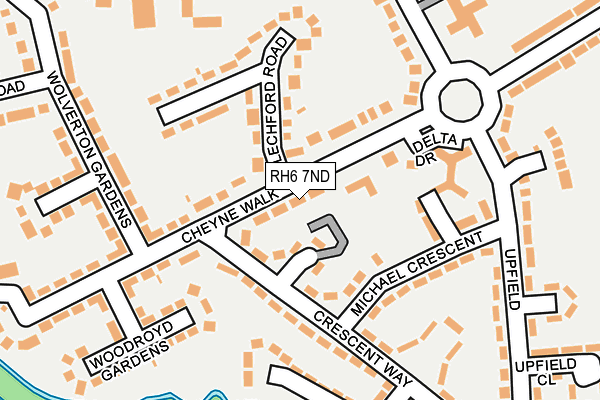 RH6 7ND map - OS OpenMap – Local (Ordnance Survey)